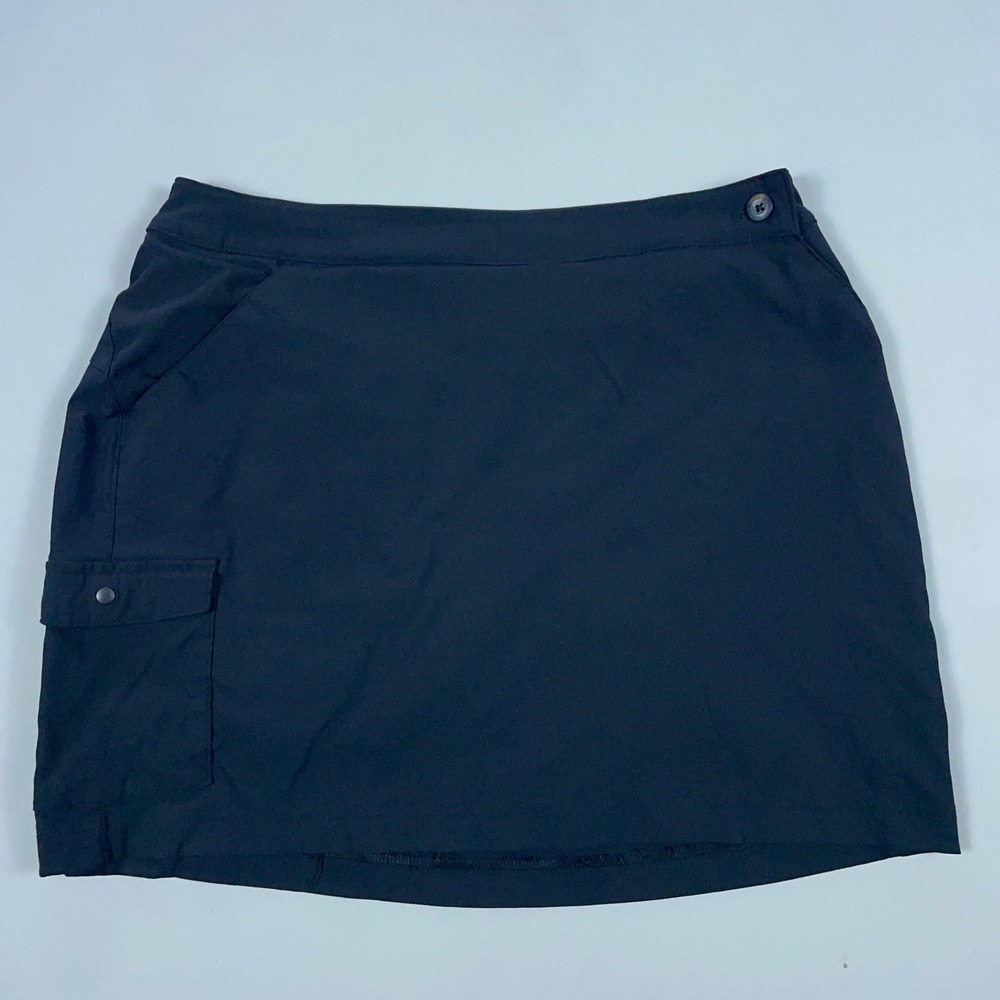 Columbia PFG Omni-Freeze Black Athletic Skort Cargo Pocket Womens Size 8